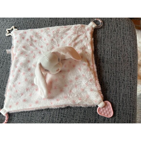 Dreamgro Enterprises Baby‎ Security Blanket Plush Bunny Pink Floral Teether - Picture 2 of 8